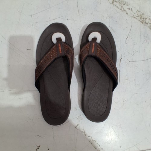 MEN'S HOBIVEAR FLIP FLOP THONG SANDALS - SIZE 13 - BROWN/ORANGE (MODEL: 00761736095301) image 2