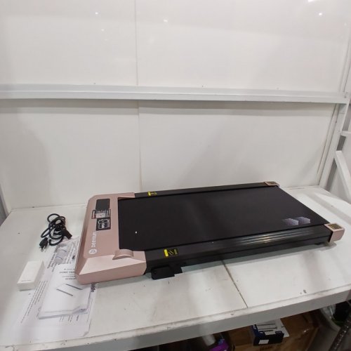 DEERRUN WALKING PAD UNDER DESK TREADMILL WITH INCLINE - 2.5HP - 3.8MPH - ROSE GOLD/BLACK (MODEL: BA10-B) image 3