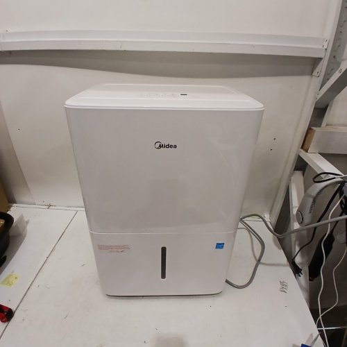 MIDEA EASYDRY DEHUMIDIFIER WITH AUTO SHUT-OFF, TIMER & WHEELS - 23L - WHITE (MODEL: MAD50C1AWS) image 3