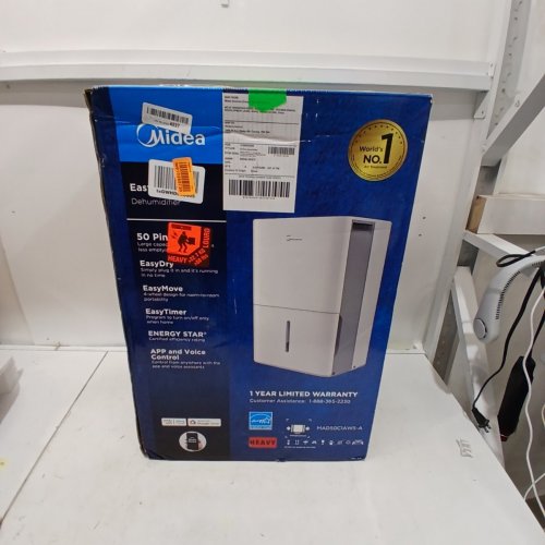 MIDEA EASYDRY DEHUMIDIFIER WITH AUTO SHUT-OFF, TIMER & WHEELS - 23L - WHITE (MODEL: MAD50C1AWS) image 6