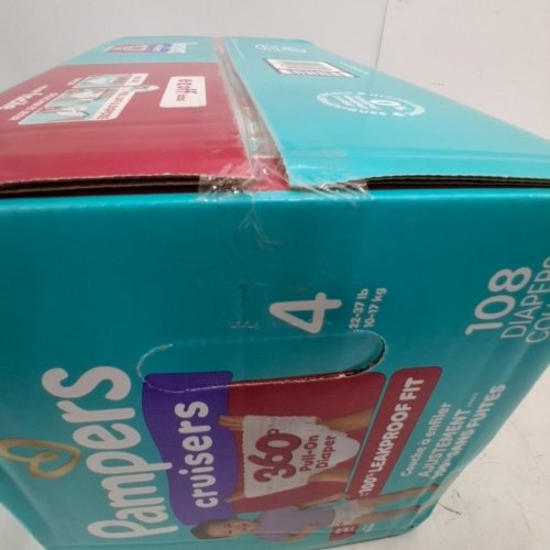 108PK PAMPERS CRUISERS 360 BABY DIAPERS - SIZE 4 image 3