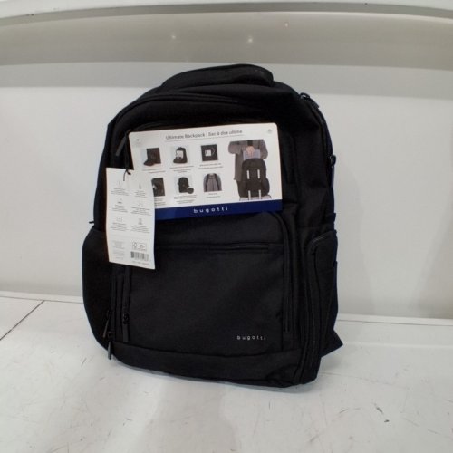 BUGATTI ULTIMATE TRAVEL BACKPACK WITH RFID BLOCKING POCKETS - 19" - BLACK (MODEL: 1805676) image 2