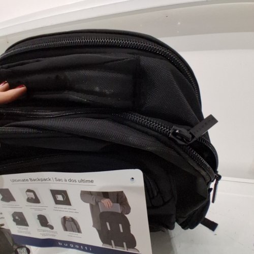 BUGATTI ULTIMATE TRAVEL BACKPACK WITH RFID BLOCKING POCKETS - 19" - BLACK (MODEL: 1805676) image 3