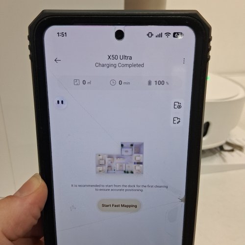 DREAME X50 ULTRA SMART ROBOT VACUUM/MOP COMBO WITH SELF-EMPTYING STATION - AUTO-WASH/REFILL & 3D MAPPING - APP/WIFI CONNECTIVITY - WHITE - (MODEL: ‎RLX85CE) image 2