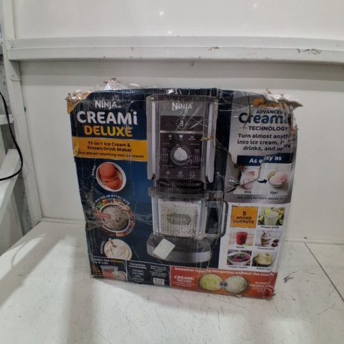 NINJA CREAMI XL DELUXE ICE CREAM AND FROZEN TREAT MAKER WITH 2 PINTS/LIDS - 24OZ CONTAINERS - BLACK/GREY (MODEL: CN551CCO) image 6