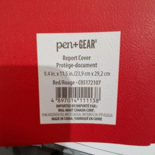 50PK PEN+GEAR 3-PRONG REPORT COVERS - 9.4" X 11.5" - RED AND GREEN image 2