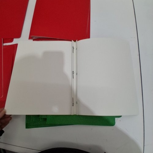 50PK PEN+GEAR 3-PRONG REPORT COVERS - 9.4" X 11.5" - RED AND GREEN image 4