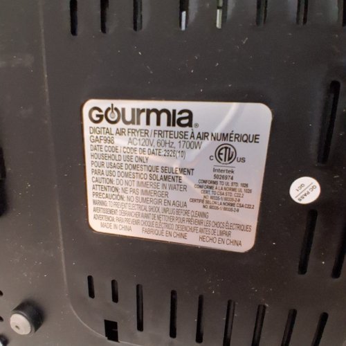 GOURMIA DIGITAL AIR FRYER WITH CERAMIC COATING - 8.5L (MODEL: GAF998) image 3