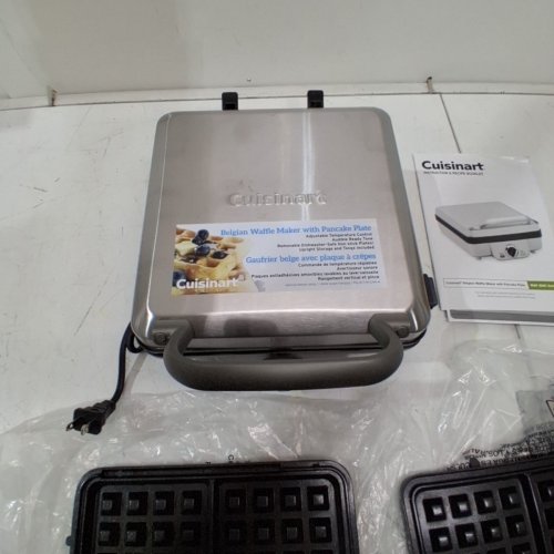 CUISINART 2-IN-1 BELGIAN WAFFLE MAKER WITH PANCAKE PLATE - STAINLESS STEEL (MODEL: WAF-350C) image 4