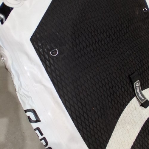 FBSPORT INFLATABLE STAND UP SUP PADDLE BOARD W/ ACCESSORIES & CARRYING BAG, WIDE STANCE - 6" THICK X 10FT - WHITE/BLACK image 5