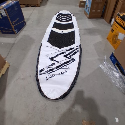 FBSPORT INFLATABLE STAND UP SUP PADDLE BOARD W/ ACCESSORIES & CARRYING BAG, WIDE STANCE - 6" THICK X 10FT - WHITE/BLACK image 6
