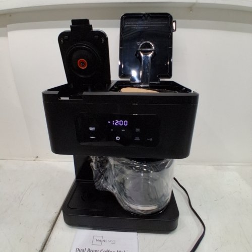 MAINSTAYS DUAL BREW COFFEE MAKER - 12-CUP - BLACK (MODEL: MS-202531) image 2