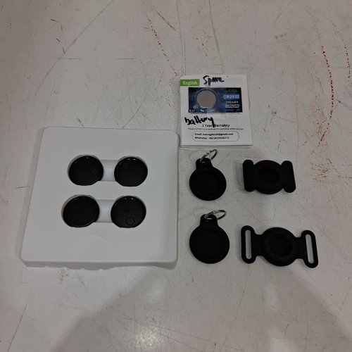 4PK JARBOOER APPLE MFI-CERTIFIED BLUETOOTH AIR TRACKERS WITH SILICONE CASES - WORKS WITH APPLE FIND MY APP - BLACK (MODEL: FINDER 19) image 2