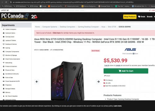 ASUS ROG STRIX GT35 GAMING DESKTOP COMPUTER - INTEL CORE I9 11TH GEN I9-11900KF, 24GB GDDR6 NVIDIA GEFORCE RTX 3090, 16GB DDR4 SDRAM, 1TB NVME 3.0 M.2 SSD + 1TB HDD, WIN 11 PRO - BLACK (MODEL: G35CG-DSI990) image 2