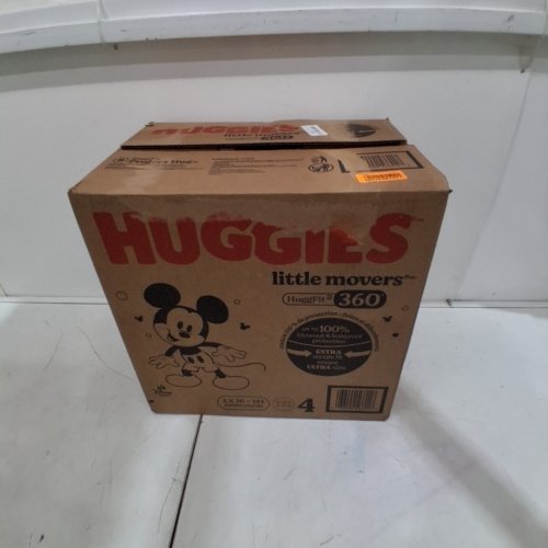 144PK HUGGIES LITTLE MOVERS DIAPERS - SIZE 4 - WHITE image 2