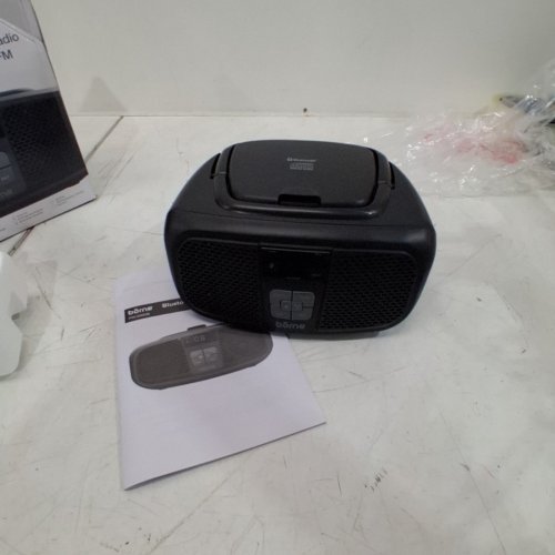 BORNE 4-IN-1 BLUETOOTH CD BOOMBOX WITH AM/FM RADIO - BLACK (MODEL: PRCD685B) image 2