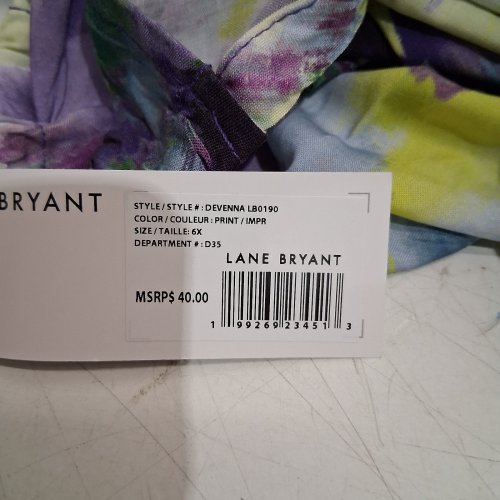LANE BRYANT PLUS SIZE WATERCOLOR HALTER DRESS - 6X (MODEL: LB0190) image 2