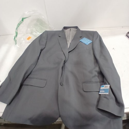 MEN'S HAGGAR TAILORED REGULAR FIT PERFORMANCE SUIT JACKET - 48 REGULAR - GRAY (STYLE: HZ70298) image 2