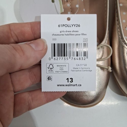 GIRLS' GEORGE SLIP-ON DRESS SHOES WITH MEMORY FOAM - 13 - ROSE GOLD METALLIC (STYLE: 61POLLYY26) image 2