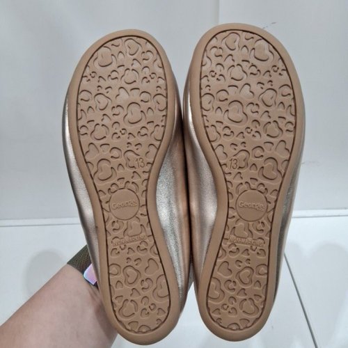 GIRLS' GEORGE SLIP-ON DRESS SHOES WITH MEMORY FOAM - 13 - ROSE GOLD METALLIC (STYLE: 61POLLYY26) image 3