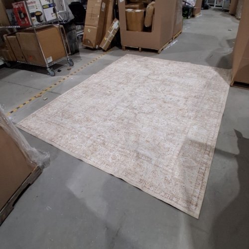 SOALMOST WASHABLE VINTAGE AREA RUG - 8FT X 10FT - BEIGE image 3