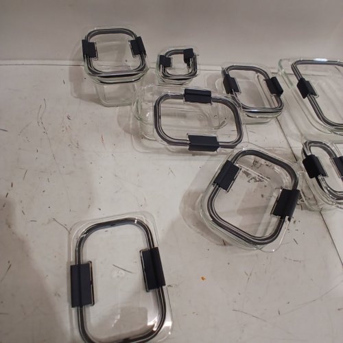 16PC RUBBERMAID BRILLIANCE GLASS STORAGE SET - CLEAR (MODEL: ‎2118308) image 3