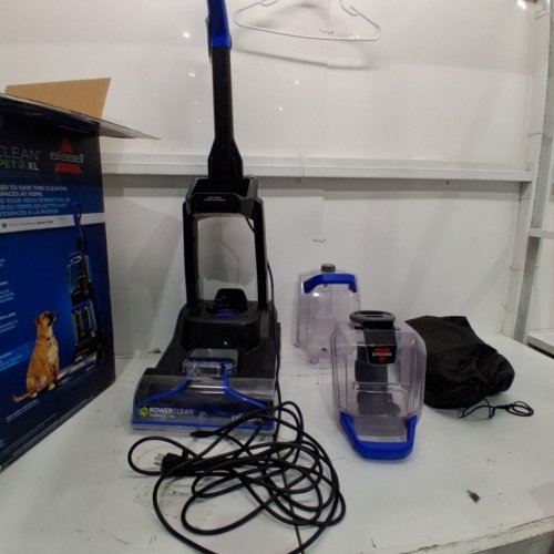 BISSELL POWERCLEAN TURBO PET XL UPRIGHT CARPET CLEANER - BLACK/BLUE (MODEL: 3738C) image 3