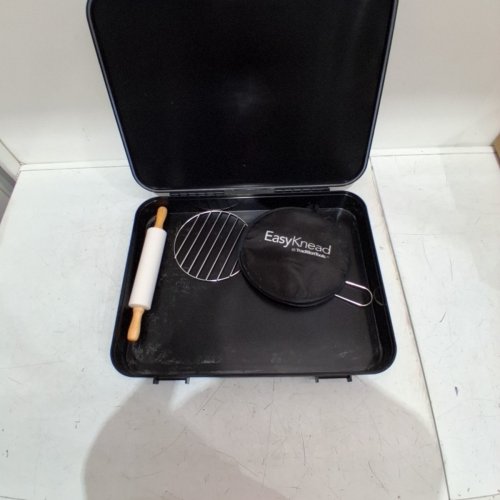 EASYKNEAD ROTI BOX WITH LID AND ROLLING PIN - MAKING BOX FOR CHAPATI, PARATHA, PURI -19.7" X 15.4" X 3" - BLACK image 2
