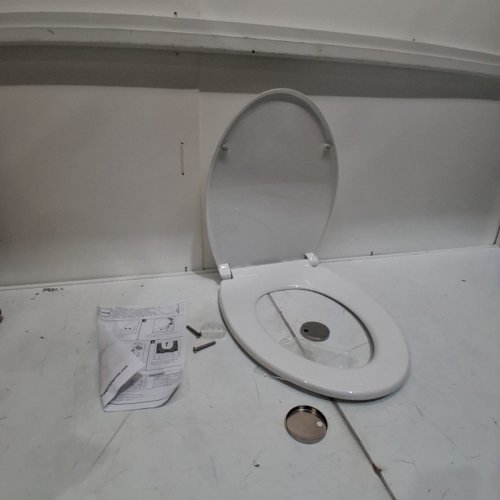 GARVEE SOFT CLOSE HINGE NON-SLIP ELONGATED TOILET SEAT - 18.5" - WHITE (MODEL: PH0_16EXDA3Y) image 2