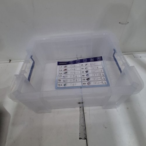 BANKERS BOX STACKABLE PLASTIC STORAGE BOX 24L - CLEAR image 4
