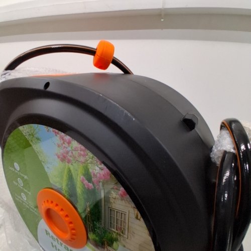 RETRACTABLE HOSE REEL - 100FT - 1/2" HOSE DIAMETER - BLACK / ORANGE image 4