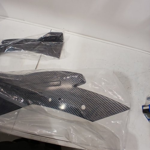 2PC JSCARLIFE CAR REAR BUMPER LIP, ABS UNIVERSAL PROTECTOR BUMPER LIP - CARBON FIBRE image 5