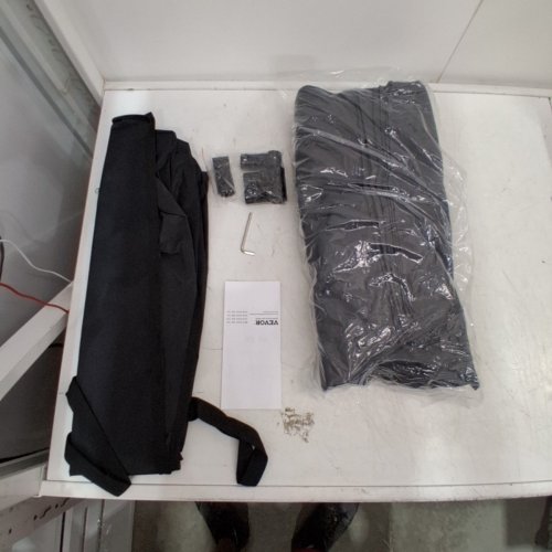 PORTABLE PANEL ROOM DIVIDER WITH WHEELS - 96" X 122" - GREY (MODEL: CLDMFGSH03) image 2