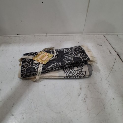 6PK MADE IN PORTUGAL KITCHEN TOWELS - 20" X 28" - BLACK/ WHITE (MODEL: 3400770) image 2