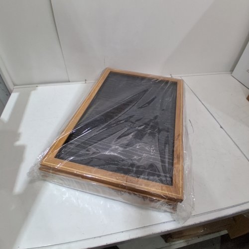 3PK FRAMED WOOD PIN WALL BOARD - 24" X 16" - BROWN/BLACK image 2
