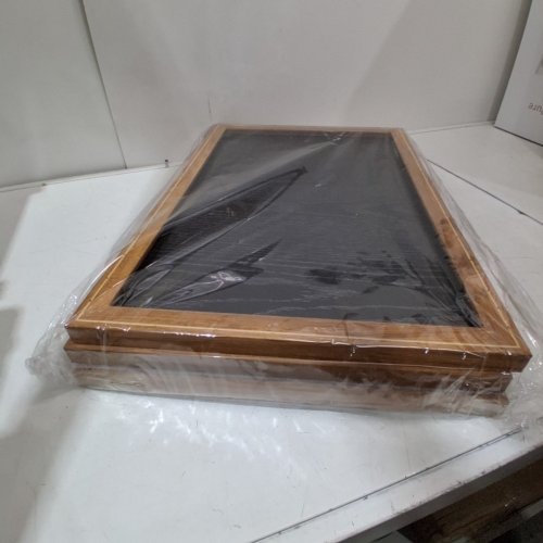 3PK FRAMED WOOD PIN WALL BOARD - 24" X 16" - BROWN/BLACK image 3