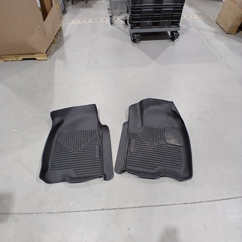 2PC HUSKY LINERS HEAVY DUTY X-ACT CONTOUR FRONT FLOOR MATS FOR CHEVROLET/GMC SILVERADO SIERRA 1500 & MORE - BLACK (MODEL: 54101) image 2