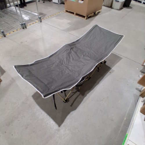 OVERSIZED CAMPING FOLDING COT 330LBS MAX - 28" - BLACK/GREY (MODEL:NYX03-06BU) image 2
