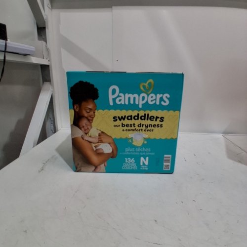 136PK PAMPERS SWADDLERS DIAPERS - NEWBORN SIZE image 2
