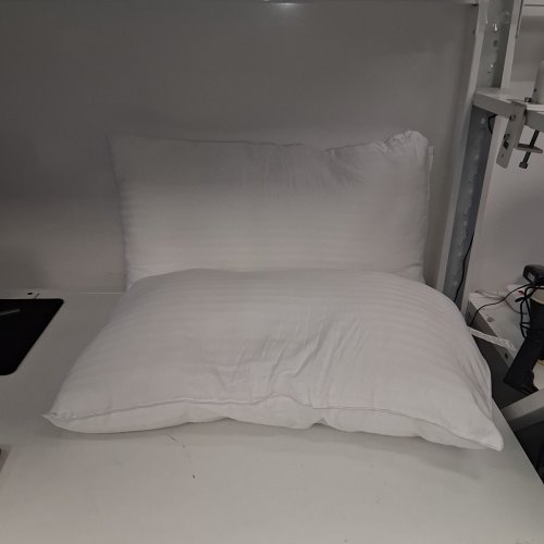 2PK Polyester filled BED PILLOWs - STANDARD - WHITE image 2