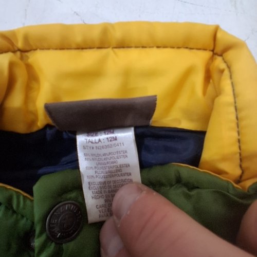 ZBOYZ WEAR QUILTED VEST - 12M - GREEN (STYLE: N26352/0411) image 4