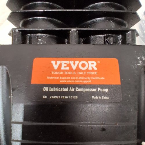 VEVOR OIL LUBRICATED AIR COMPRESSOR PUMP HEAD - 116PSI (MODEL: SL-265/8) image 2