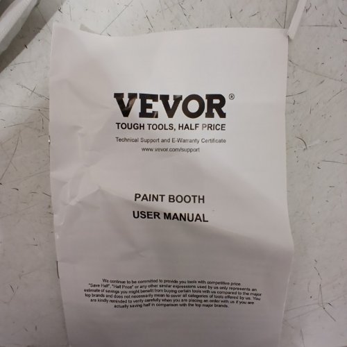 VEVOR PORTABLE POP UP PAINT BOOTH WITH BUILT-IN FLOOR - 60" X 60" X 70" - WHITE (MODEL: TP24012) image 4