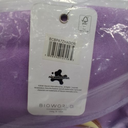 2PC KID'S BIOWORLD DORA THE EXPLORER BACKPACK WITH MAP SHAPED POUCH - PURPLE image 2