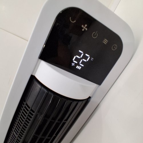 OMNIBREEZE PREMIUM 38" OSCILLATING TOWER FAN WITH WIFI CONTROL, 5-SPEEDS & REMOTE - WHITE/BLACK (MODEL: 5333021/DC2313R-G) image 2
