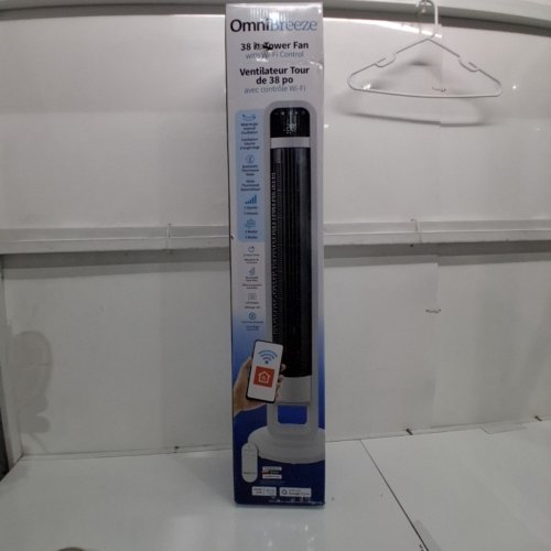 OMNIBREEZE PREMIUM 38" OSCILLATING TOWER FAN WITH WIFI CONTROL, 5-SPEEDS & REMOTE - WHITE/BLACK (MODEL: 5333021/DC2313R-G) image 4