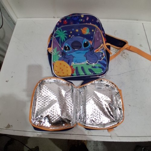 DISNEY STITCH BACKPACK WITH LUNCH BAG - NAVY BLUE / ORANGE image 4