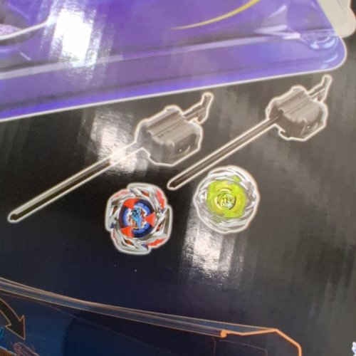 4PC BEYBLADE X DROP ATTACK BATTLE SET WITH 2 BATTLE TOPS - AGES 8+ - BLUE - (MODEL: G0842) image 4