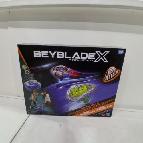 4PC BEYBLADE X DROP ATTACK BATTLE SET WITH 2 BATTLE TOPS - AGES 8+ - BLUE - (MODEL: G0842) image 5