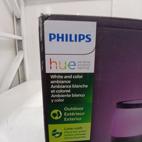 PHILIPS HUE CALLA BOLLARD WEATHERPROOF LED WALKWAY LIGHT - REQUIRES BRIDGE AND POWER SUPPLY - CONTROL WITH APP & VOICE - 8W - 600LM - 2000K TO 6500K - BLACK (MODEL: ‎802082) image 3